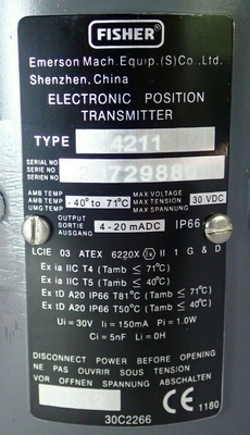 4211 4200-305-24467 original novo, transmissor de posição eletrônico 30V-DC, tipo de Fisher.