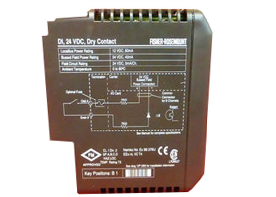 Emerson DeltaV KJ3001X1-BB1 VE4001S2T2 12P0550X142 DI8 Canal 24VCC Cartão de Contato Seco