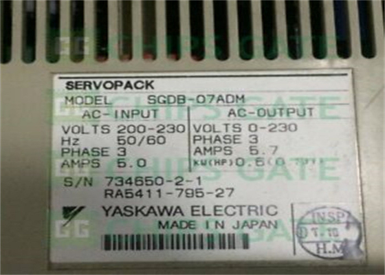 Yaskawa SGDB-07ADM AC SERVO AMPLIFICADOR 200V 0,7KW Torque Velocidade Posição Controle