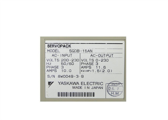 Yaskawa SGDB-15AN SERVO AMPLIFICADOR AC Mechatrolink 200-230V 10A 1,3KW 3 FASE