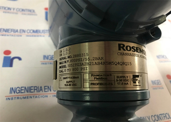 Transmissor de pressão em linha Rosemount 3051TG 3051TG3A2B21AB4 14,7 a 800PSI