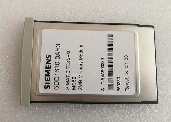 SIEMENS 6DD1610-0AH3 Cartão de Memória 2MB Mc521 Df Cs Fa Produtos de Suporte PLC IPC