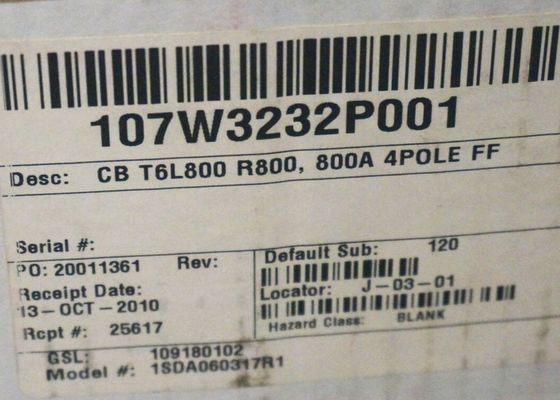 ABB 1SDA060317R1 800 1000V AC-DC FIXO DE QUATRO PÓSOS COM RELEASE DOS TERMINALES FRONTEIROS