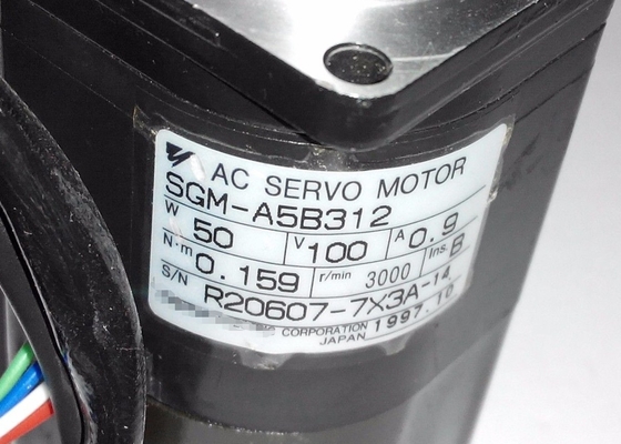 Codificador incremental do SERVO MOTOR 0.9AMP 100V 50W 2048 P/R de YASKAWA SGM-A5B312