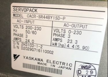 YASKAWA CACR-SR44BY1SD-P Servo Servopack Série D Digital Completo 4,4kW 200VAC