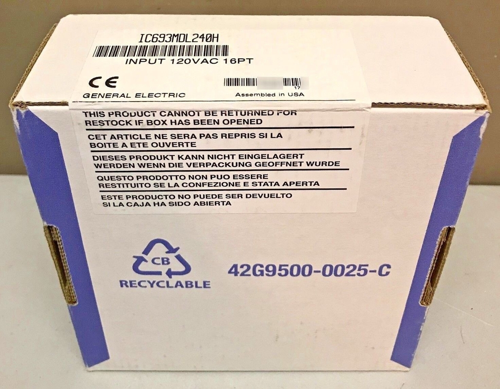 GE FANUC SÉRIE 90-30 SUPPLY MÓDULO DE E/S digital 120 volts AC IC693MDL240