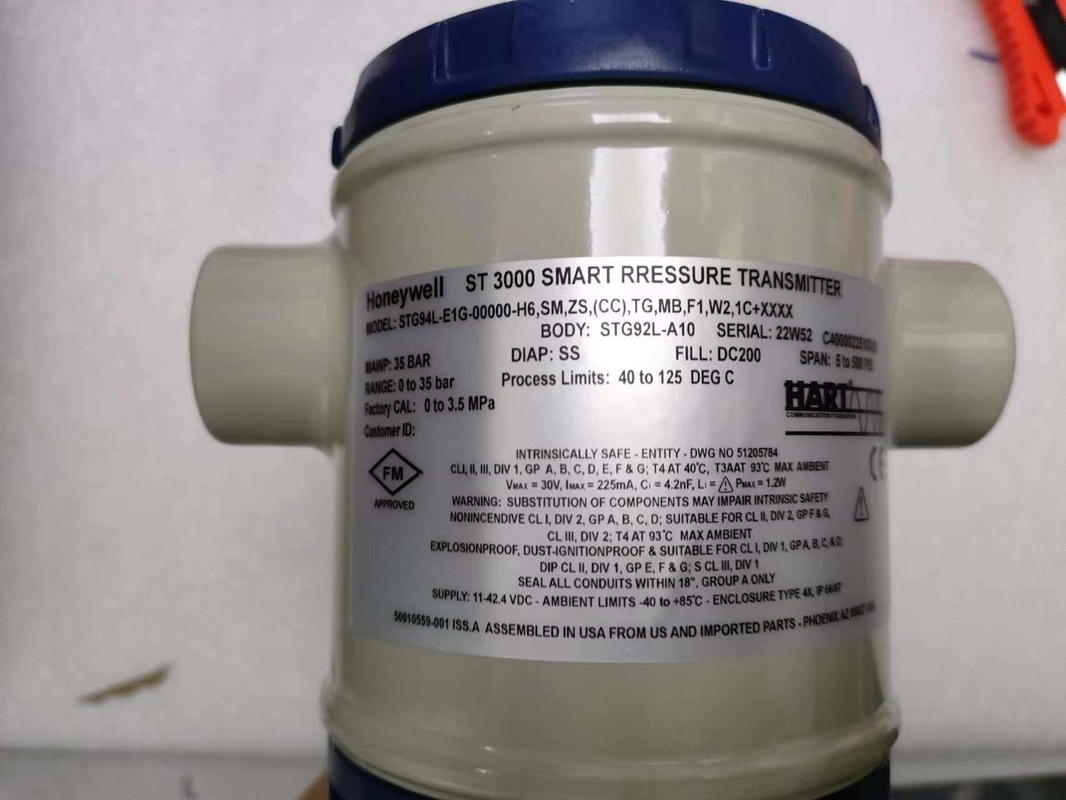 Honeywell STG94L-E1G-00000- H6,SM,ZS,(CC),TG,MB,F1,W2,1C+XXXX transmissor de pressão inteligente